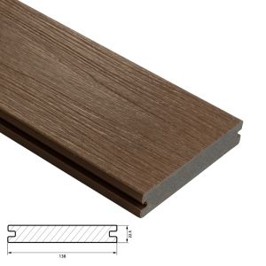 Fiberdeck Premium Vlonderplank 22,5x138 mm - Lengte 400 cm - Ipé (massief)